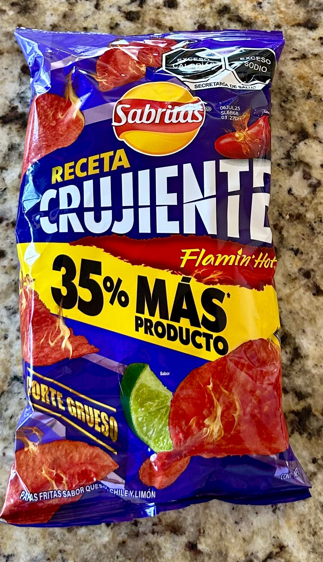RECETA CRUJIENTE FLAMIN HOT CHICA