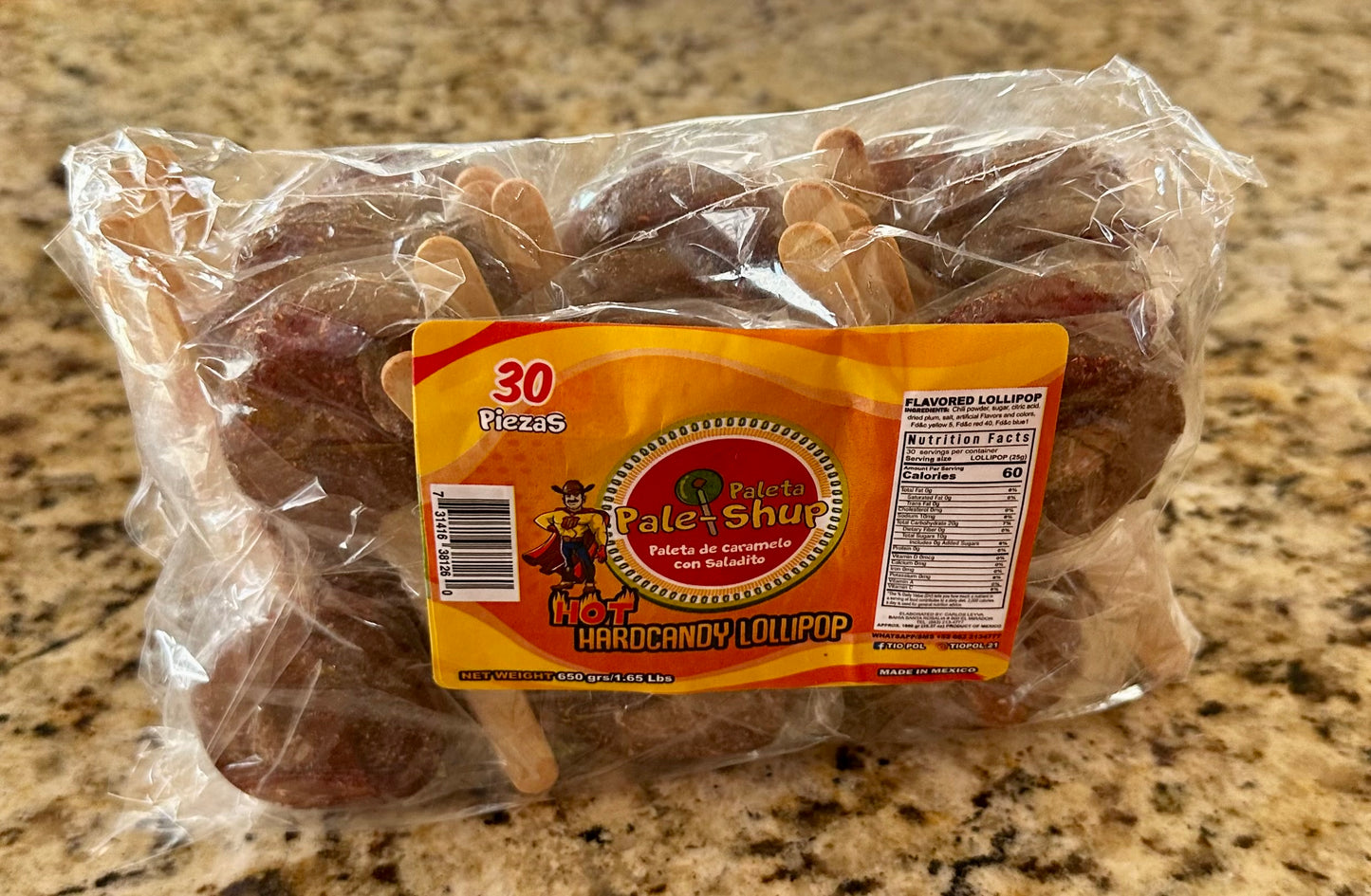 PALE SHUP (PALETA DE CARAMELO CON SALADITO)
