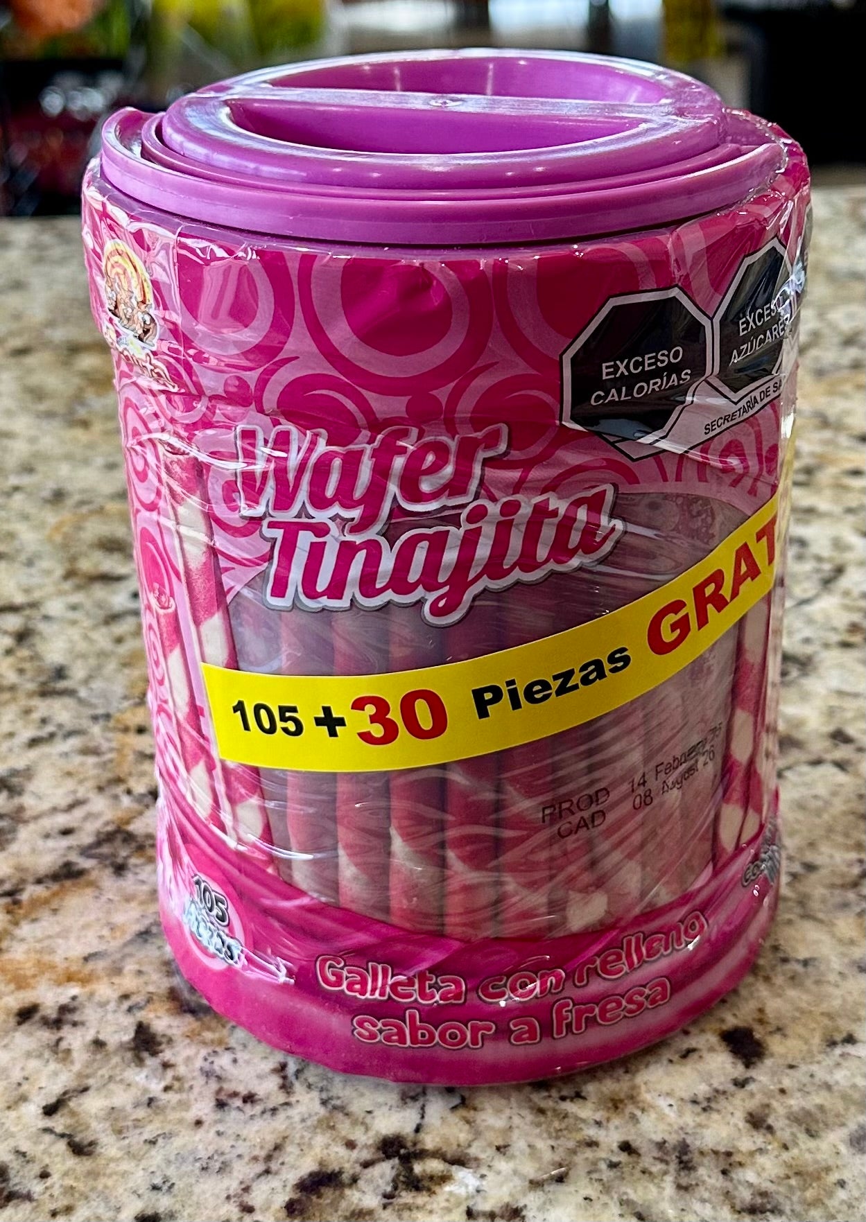 WAFER TINAJITA SABOR FRESA 🍓