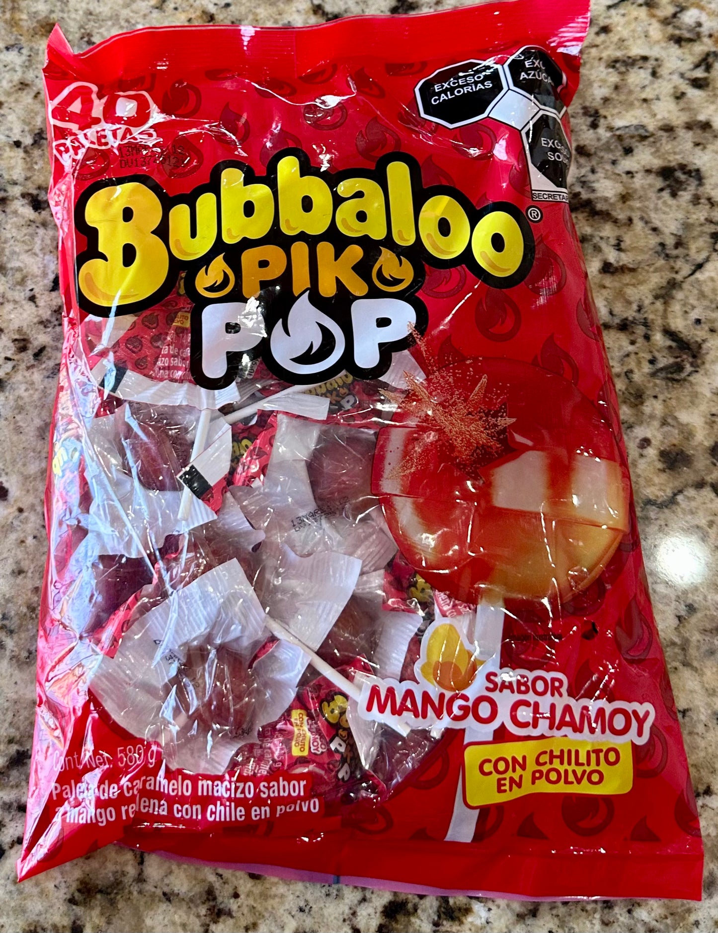 PALETA BUBBALOO SABOR MANGO CHAMOY
