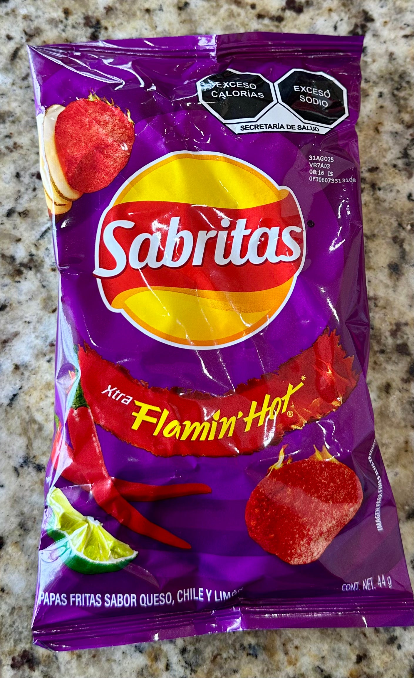 Sabritas original xtra flamin hot