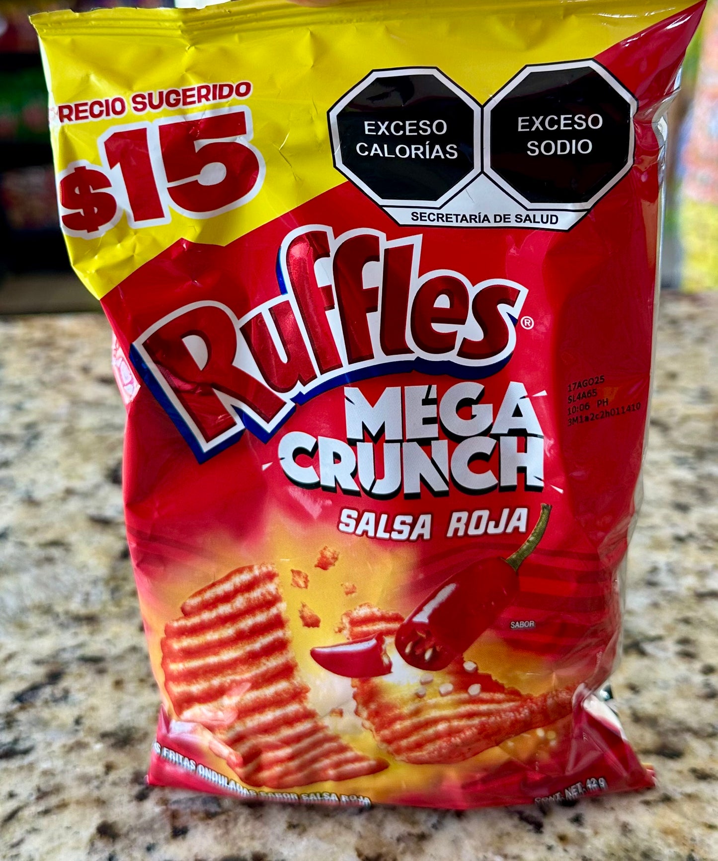 RUFFLES MEGA CRUNCH SALSA ROJA