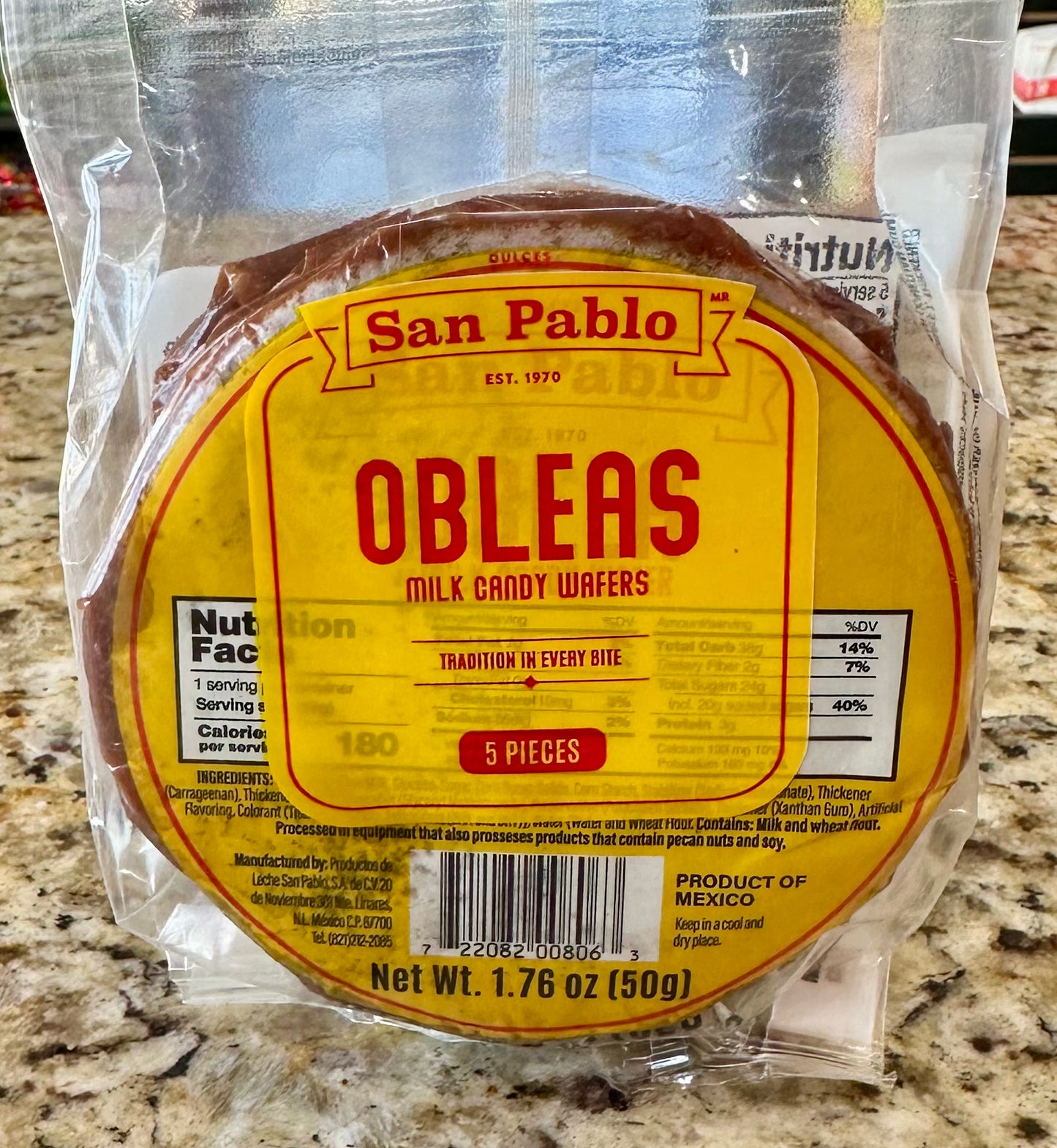 San Pablo Obleas con cajeta Medianas
