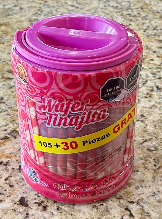 WAFER TINAJITA SABOR FRESA 🍓
