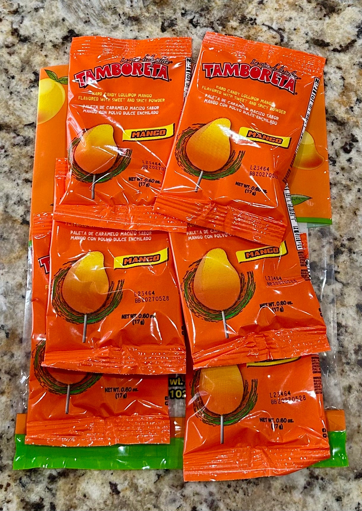 PALETA TAMBORETA SABOR MANGO CON CHILE