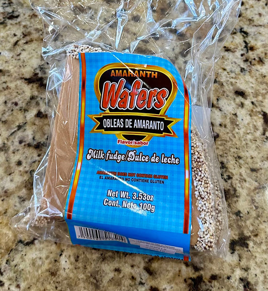 OBLEA CON AMARANTO SABOR DULCE DE LECHE