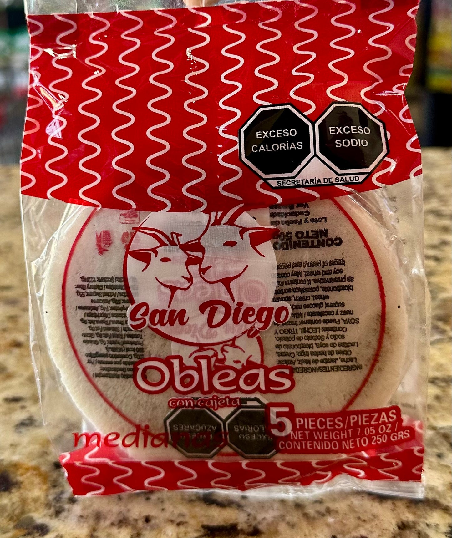 OBLEAS CON CAJETA MEDIANA SAN DIEGO