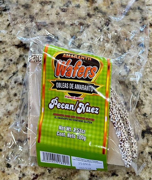 OBLEA CON AMARANTO SABOR NUEZ