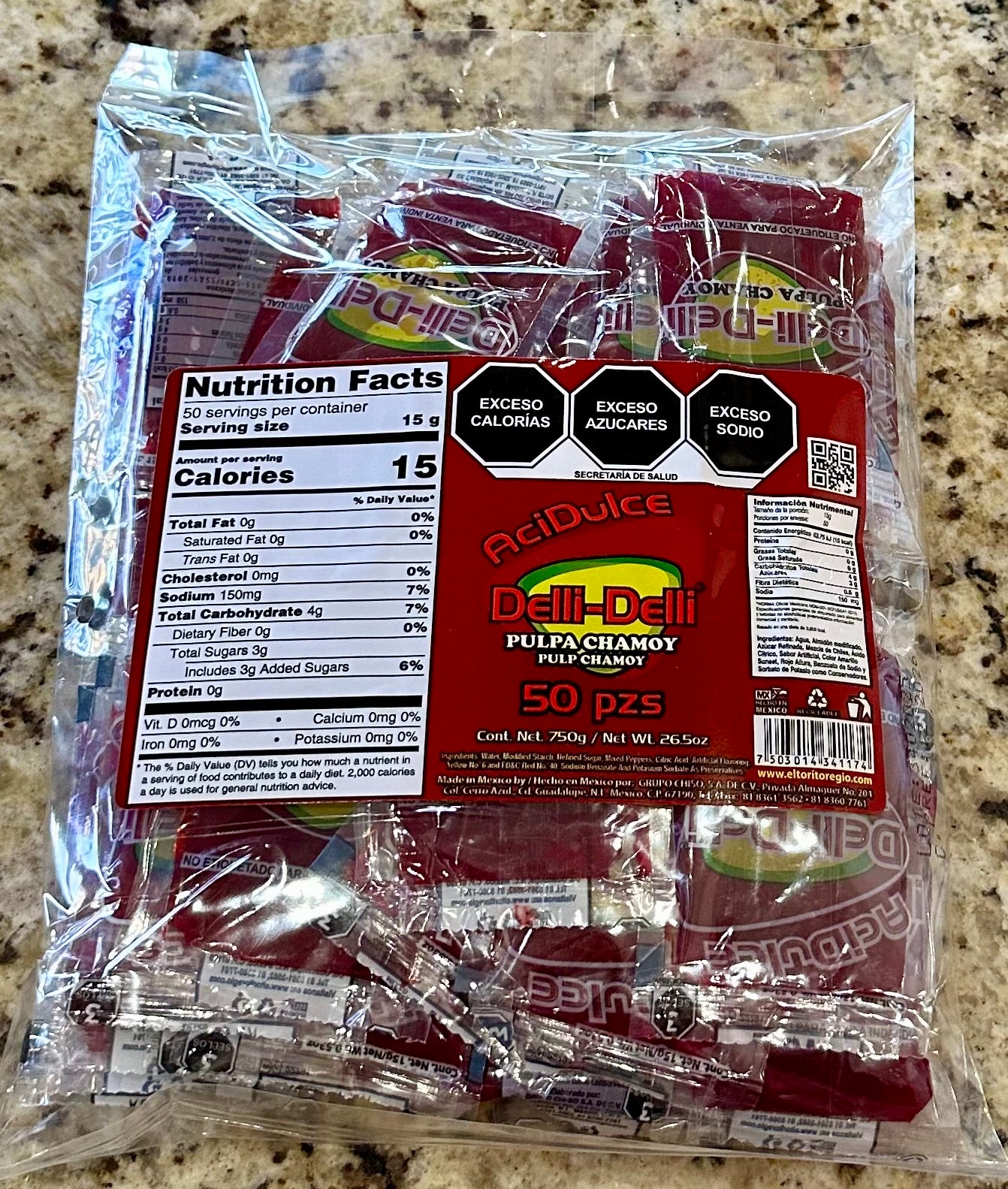 DELLI DELLI PULPA CHAMOY SOBRES