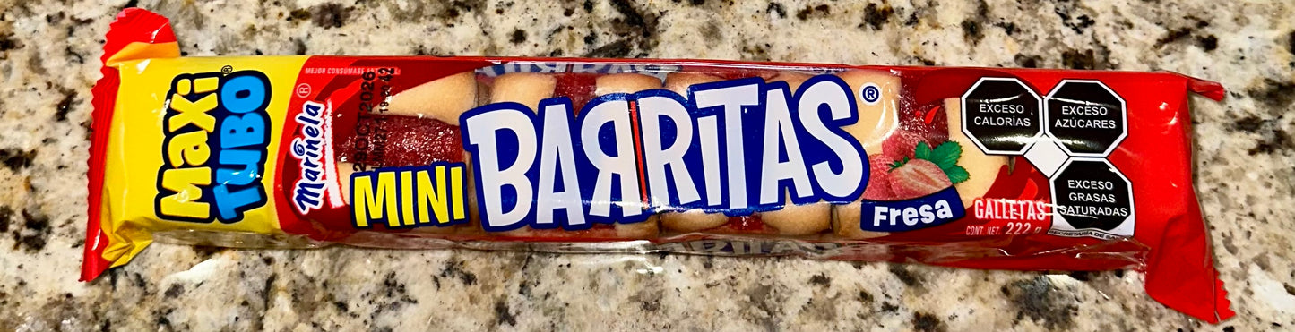 MAXI TUBO MINI BARRITAS FRESA