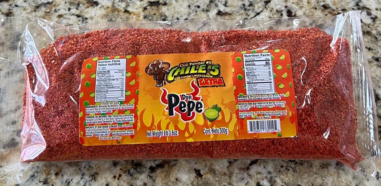 DON PEPE CHILE EN POLVO #5 CON LIMÓN