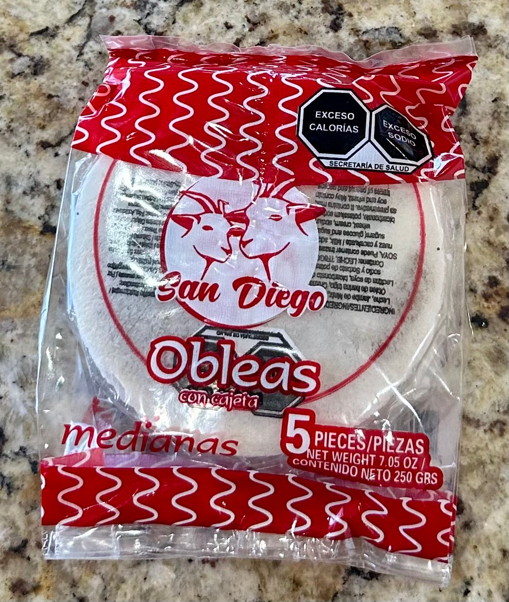 OBLEAS CON CAJETA MEDIANA SAN DIEGO