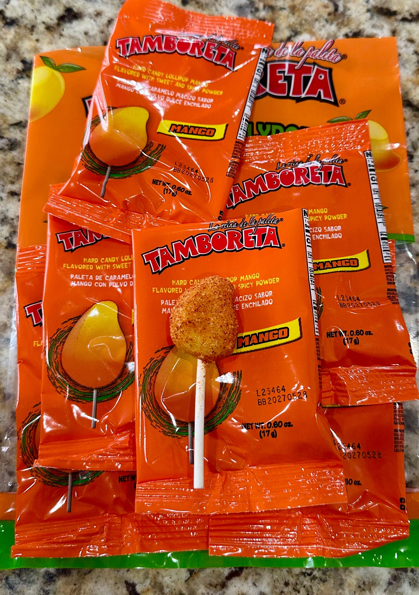 PALETA TAMBORETA SABOR MANGO CON CHILE