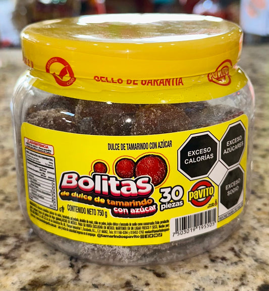 BOLITAS DE TAMARINDO CON AZÚCAR ( TARUGOS )