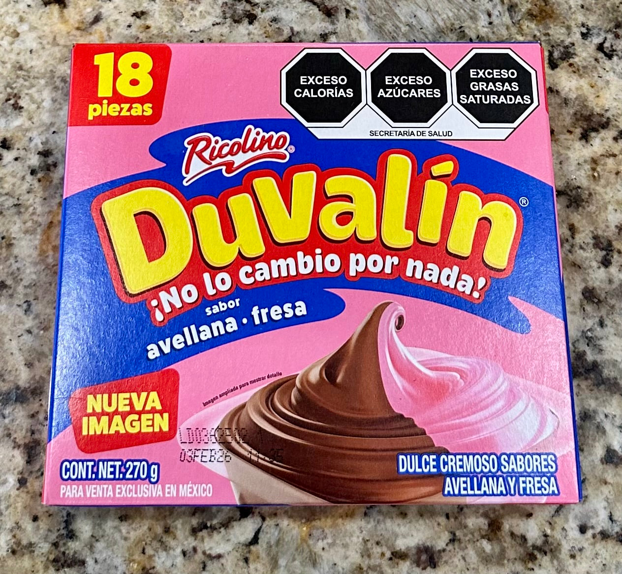 Duvalin de Avellana y Fresa