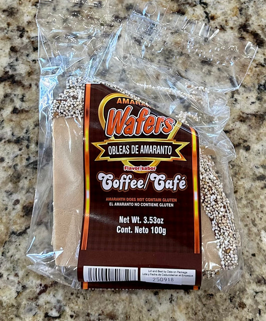 OBLEA CON AMARANTO SABOR CAFÉ