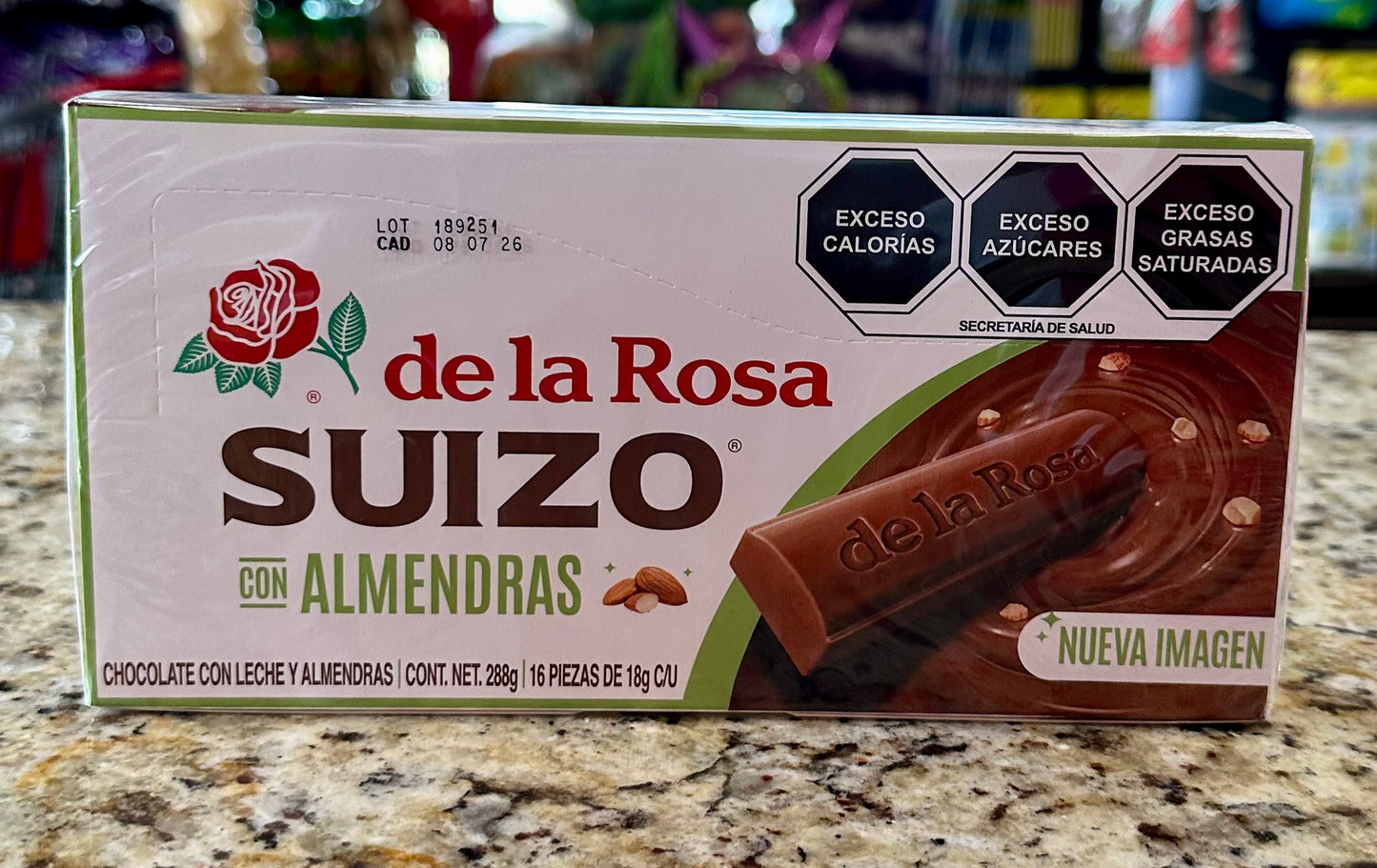 DE LA ROSA CHOCOLATE SUIZO CON ALMENDRAS