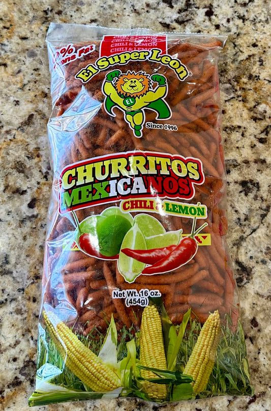 CHURRITOS MEXICANOS CON CHILE Y LIMÓN