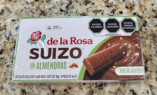 DE LA ROSA CHOCOLATE SUIZO CON ALMENDRAS