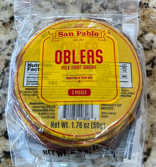 San Pablo Obleas con cajeta Medianas