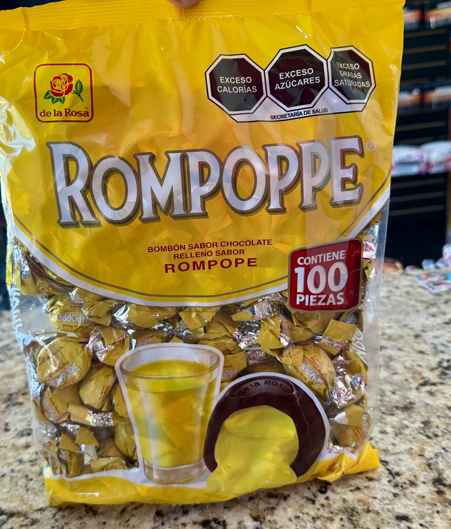 CHOCOLATE ENVINADO SABOR ROMPOPE