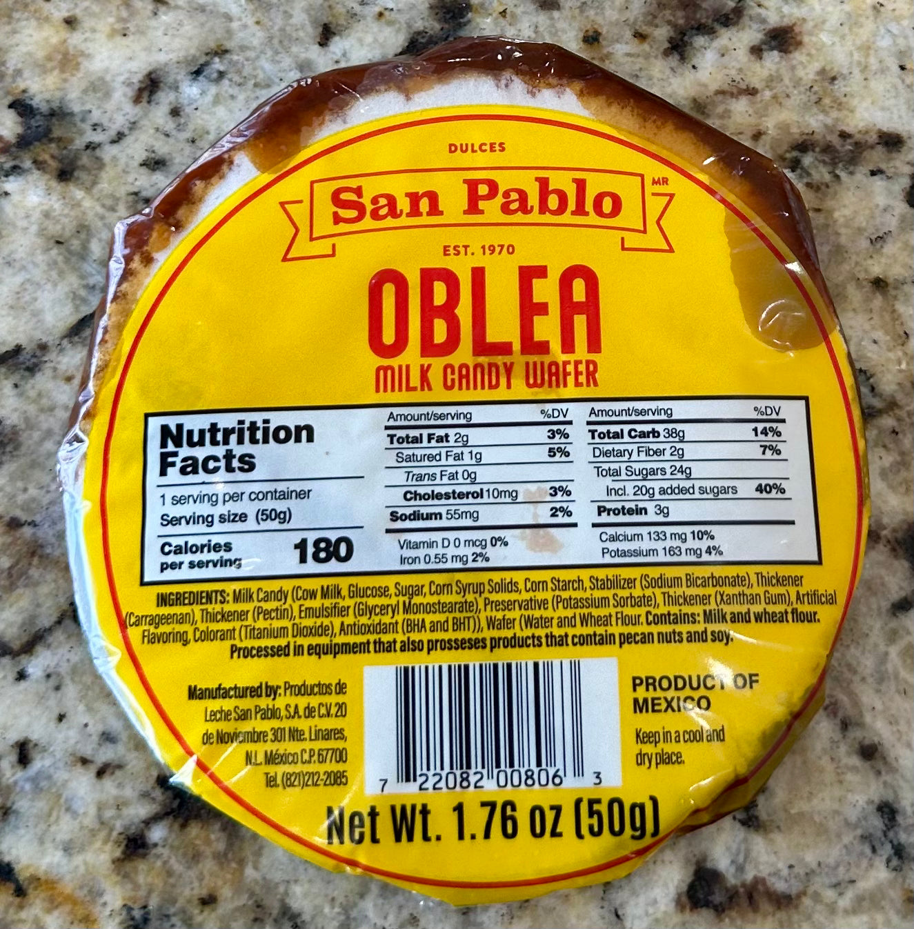 San Pablo Obleas con cajeta Medianas